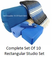 Kakaos Yoga Studio Blanket and Rectangular Bolster Set 10